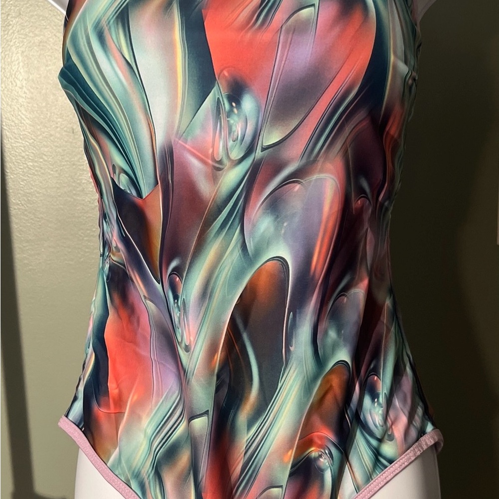 Abstract Multicolor Women's One Piece Swimsuit